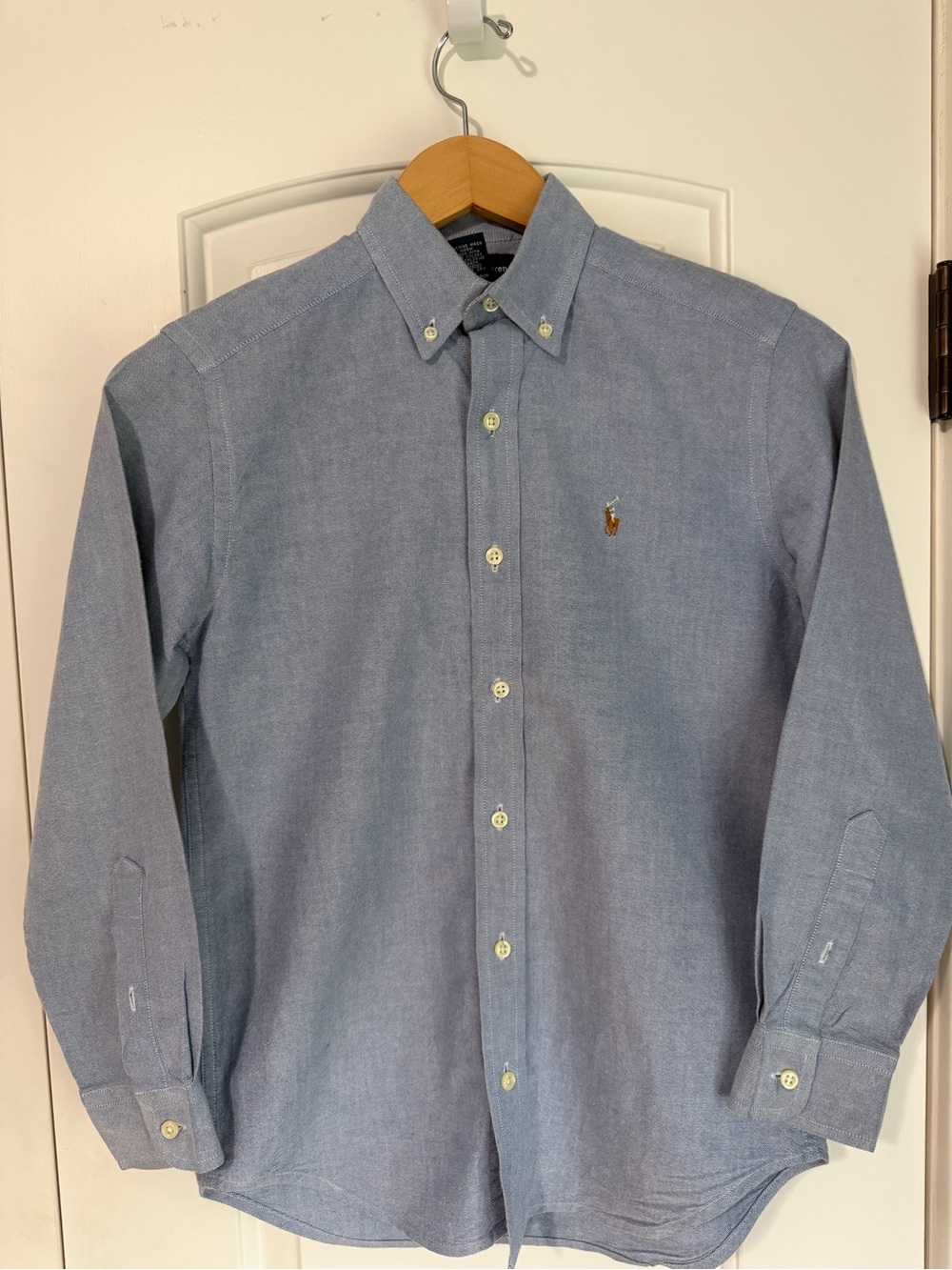 Ralph Lauren Light Blue Oxford Button-Down Shirt with Pony Logo